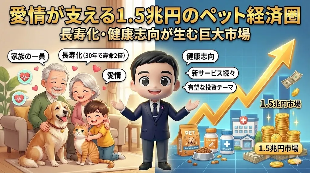 家族の一員：愛情が支える1.5兆円のペット経済圏
