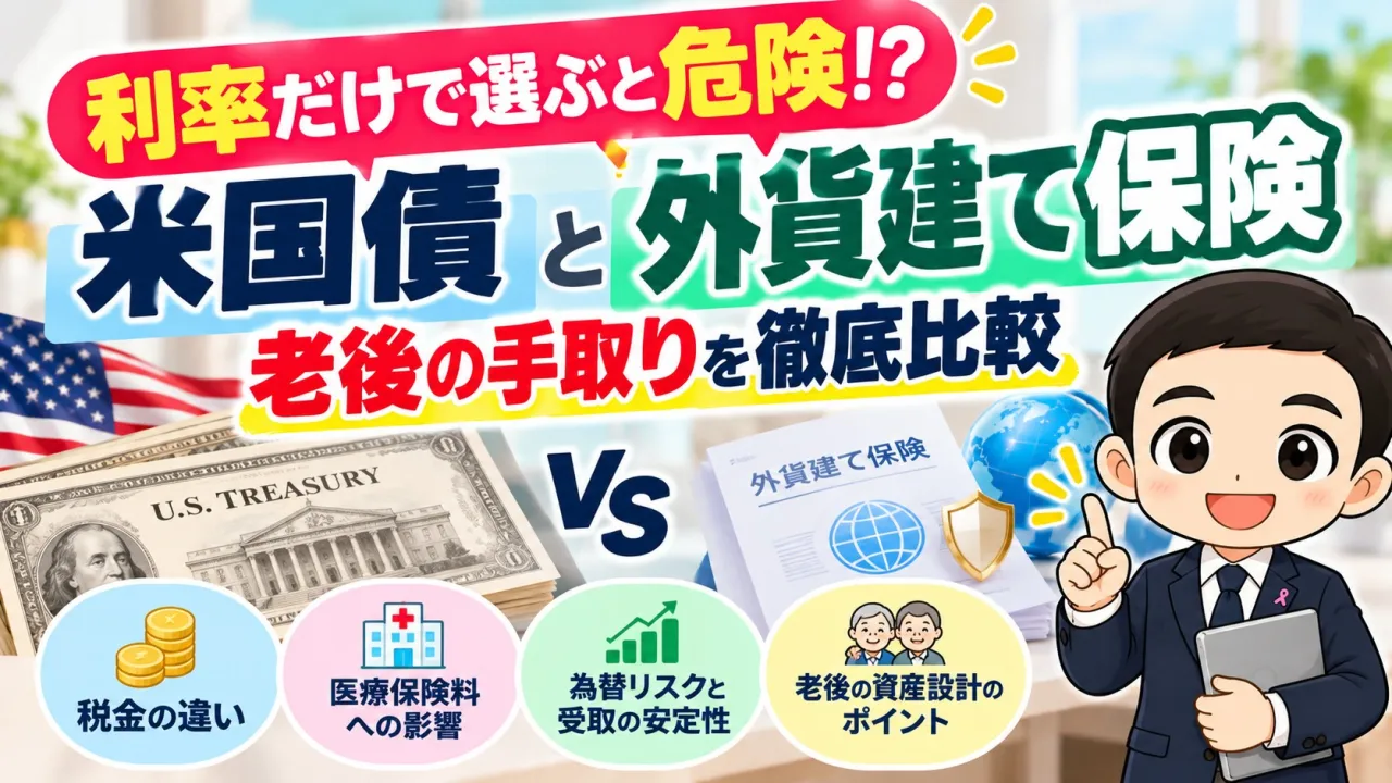 利率だけで選ぶと危険!?米国債と外貨建て保険、老後の手取りを徹底比較